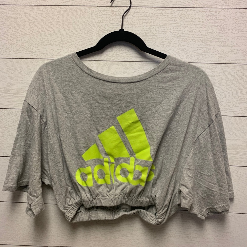 ADIDAS CROPPED CINCHED TEE